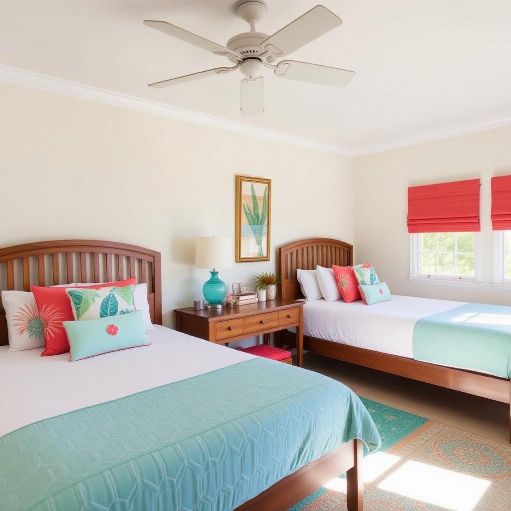 Guest bedroom with two twin beds